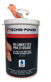 90 lingettes dégraissantes TECHNI-POWER