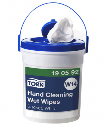 Lingettes imprégnées pour nettoyage des mains W14 TORK